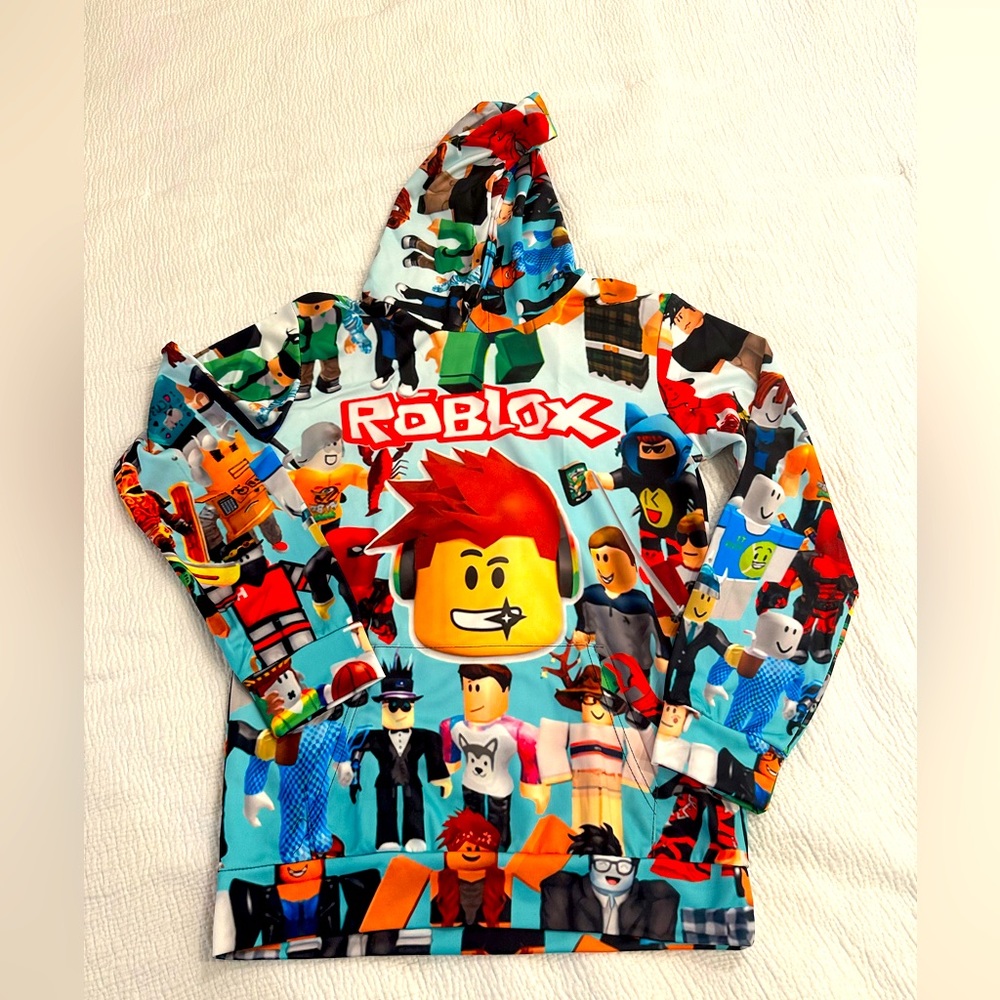 BNWOT Kid Boy Roblox 3D Animation Digital 3D Printing Hoodie  Youth -M